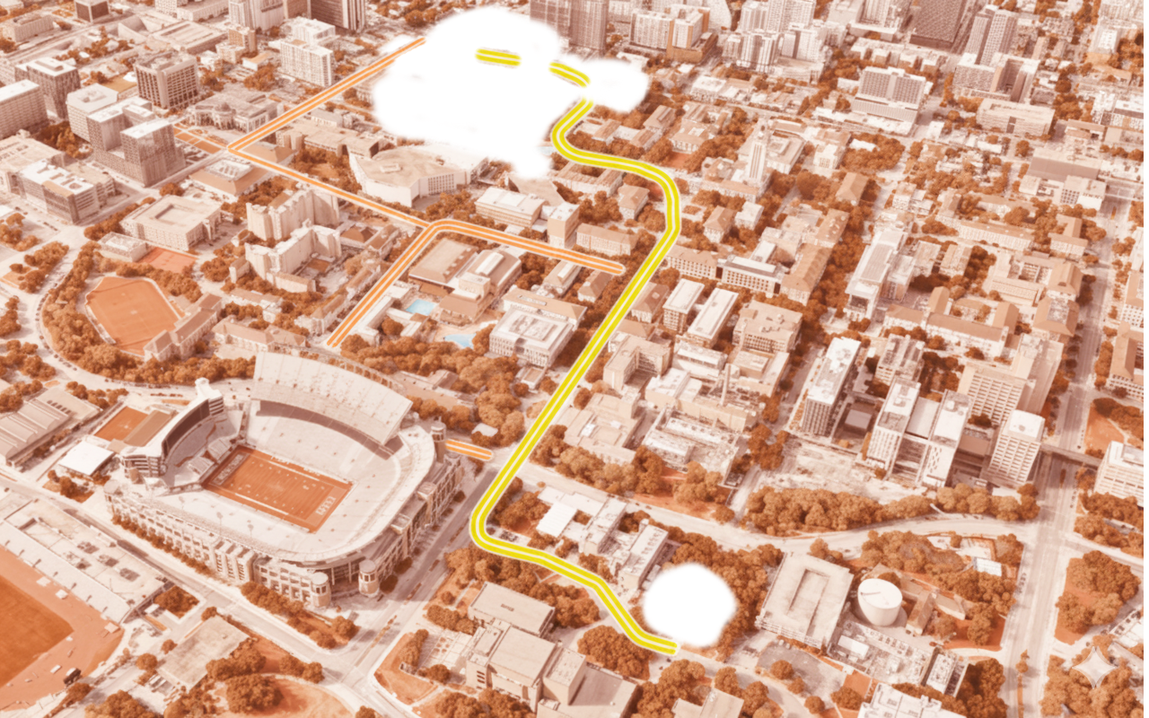 Paths to museum